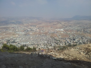 Sicht auf Shchem (Nablus), zentraler Teil.