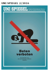 Die UniSpiegel Ausgabe mit dem betroffenen Artikel. Ausgabe 02/2016