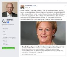 MdB Dr.Feist und sein Kommentar. 16.08.16