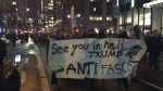 "Wir sehen uns in der Hölle, Trump, ANTI Faschist" Quelle: Ynet